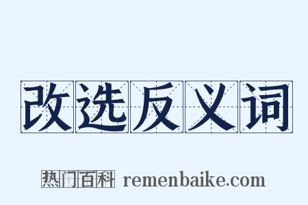 改选反义词是什么意思的图片